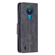 Nokia 1.4 Hoesje - MobyDefend Wallet Book Case Met Koord - Zwart