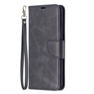 Nokia 1.4 Hoesje - MobyDefend Wallet Book Case Met Koord - Zwart