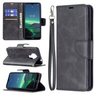 Nokia 1.4 Hoesje - MobyDefend Wallet Book Case Met Koord - Zwart