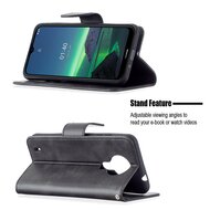 Nokia 1.4 Hoesje - MobyDefend Wallet Book Case Met Koord - Zwart