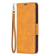 Nokia 1.4 Hoesje - MobyDefend Wallet Book Case Met Koord - Lichtbruin