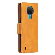 Nokia 1.4 Hoesje - MobyDefend Wallet Book Case Met Koord - Lichtbruin