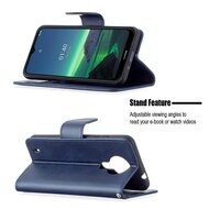 Nokia 1.4 Hoesje - MobyDefend Wallet Book Case Met Koord - Blauw