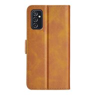 Samsung Galaxy M52 Hoesje - MobyDefend Luxe Wallet Book Case (Sluiting Zijkant) - Lichtbruin