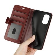 Motorola Moto G31 / Moto G41 Hoesje - MobyDefend Wallet Book Case (Sluiting Achterkant) - Bruin