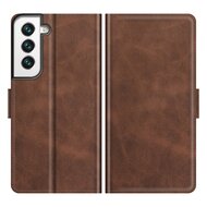 Samsung Galaxy S22 Plus (S22+) Hoesje - MobyDefend Luxe Wallet Book Case (Sluiting Zijkant) - Bruin