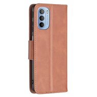 Motorola Moto G31 / Moto G41 Hoesje - MobyDefend Wallet Book Case Met Koord - Bruin