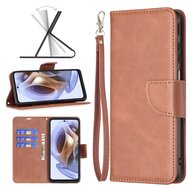 Motorola Moto G31 / Moto G41 Hoesje - MobyDefend Wallet Book Case Met Koord - Bruin