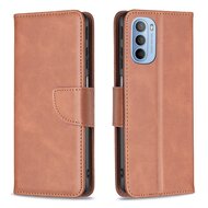 Motorola Moto G31 / Moto G41 Hoesje - MobyDefend Wallet Book Case Met Koord - Bruin