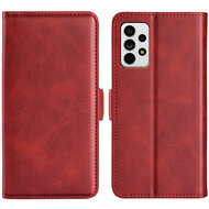 Samsung Galaxy A33 Hoesje - MobyDefend Luxe Wallet Book Case (Sluiting Zijkant) - Rood