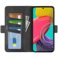 Samsung Galaxy M53 Hoesje - MobyDefend Luxe Wallet Book Case (Sluiting Zijkant) - Zwart