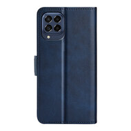 Samsung Galaxy M53 Hoesje - MobyDefend Luxe Wallet Book Case (Sluiting Zijkant) - Blauw