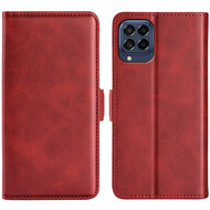 Samsung Galaxy M53 Hoesje - MobyDefend Luxe Wallet Book Case (Sluiting Zijkant) - Rood