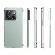 OnePlus 10T Hoesje, MobyDefend Transparante Shockproof TPU Gelcase, Verstevigde Hoeken, Volledig Doorzichtig