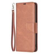 Oppo A17 Hoesje - MobyDefend Wallet Book Case Met Koord - Bruin