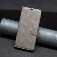 Oppo A17 Hoesje - MobyDefend Wallet Book Case Met Koord - Grijs