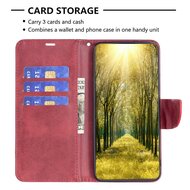 Oppo A17 Hoesje - MobyDefend Wallet Book Case Met Koord - Rood