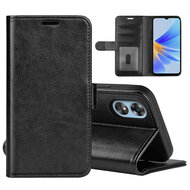 Oppo A17 Hoesje - MobyDefend Wallet Book Case (Sluiting Achterkant) - Zwart