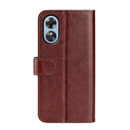 Oppo A17 Hoesje - MobyDefend Wallet Book Case (Sluiting Achterkant) - Bruin