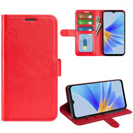 Oppo A17 Hoesje - MobyDefend Wallet Book Case (Sluiting Achterkant) - Rood