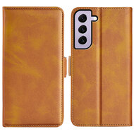 Samsung Galaxy S23 Hoesje - MobyDefend Luxe Wallet Book Case (Sluiting Zijkant) - Lichtbruin