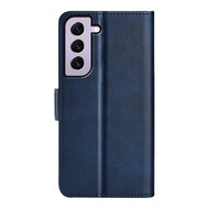 Samsung Galaxy S23 Hoesje - MobyDefend Luxe Wallet Book Case (Sluiting Zijkant) - Blauw