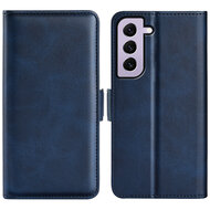 Samsung Galaxy S23 Hoesje - MobyDefend Luxe Wallet Book Case (Sluiting Zijkant) - Blauw