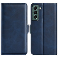 Samsung Galaxy S23 Plus (S23+) Hoesje - MobyDefend Luxe Wallet Book Case (Sluiting Zijkant) - Blauw