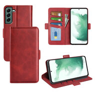 Samsung Galaxy S23 Plus (S23+) Hoesje - MobyDefend Luxe Wallet Book Case (Sluiting Zijkant) - Rood