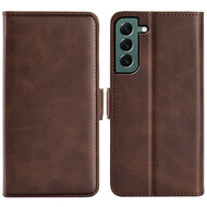 Samsung Galaxy S23 Plus (S23+) Hoesje - MobyDefend Luxe Wallet Book Case (Sluiting Zijkant) - Bruin