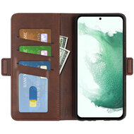 Samsung Galaxy S23 Plus (S23+) Hoesje - MobyDefend Luxe Wallet Book Case (Sluiting Zijkant) - Bruin