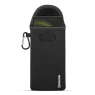 Hoesje voor Samsung Galaxy S23 Ultra - MobyDefend Neopreen Pouch Met Karabijnhaak - Insteekhoesje - Riemlus Hoesje - Zwart