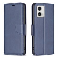 Motorola Moto G73 Hoesje - MobyDefend Wallet Book Case Met Koord - Blauw