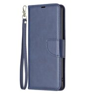 Motorola Moto G73 Hoesje - MobyDefend Wallet Book Case Met Koord - Blauw