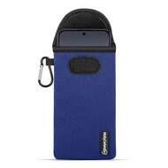 Hoesje voor Xiaomi 13 - MobyDefend Neopreen Pouch Met Karabijnhaak - Insteekhoesje - Riemlus Hoesje - Blauw