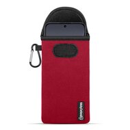 Hoesje voor Xiaomi 13 - MobyDefend Neopreen Pouch Met Karabijnhaak - Insteekhoesje - Riemlus Hoesje - Rood