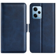 Xiaomi Redmi Note 12 Pro 5G Hoesje - MobyDefend Luxe Wallet Book Case (Sluiting Zijkant) - Blauw