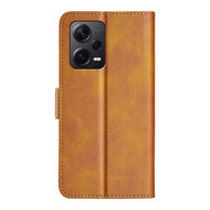 Xiaomi Redmi Note 12 Pro Plus 5G Hoesje - MobyDefend Luxe Wallet Book Case (Sluiting Zijkant) - Lichtbruin