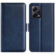 Xiaomi Redmi Note 12 Pro Plus 5G Hoesje - MobyDefend Luxe Wallet Book Case (Sluiting Zijkant) - Blauw