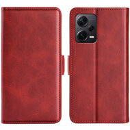 Xiaomi Redmi Note 12 Pro Plus 5G Hoesje - MobyDefend Luxe Wallet Book Case (Sluiting Zijkant) - Rood