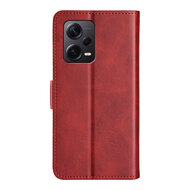 Xiaomi Redmi Note 12 Pro Plus 5G Hoesje - MobyDefend Luxe Wallet Book Case (Sluiting Zijkant) - Rood