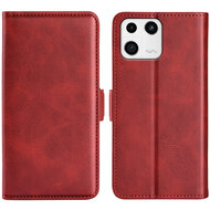 Xiaomi 13 Hoesje - MobyDefend Luxe Wallet Book Case (Sluiting Zijkant) - Rood