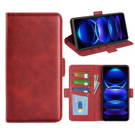 Xiaomi Redmi Note 12 Pro 5G Hoesje - MobyDefend Luxe Wallet Book Case (Sluiting Zijkant) - Rood