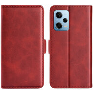 Xiaomi Redmi Note 12 Pro 5G Hoesje - MobyDefend Luxe Wallet Book Case (Sluiting Zijkant) - Rood