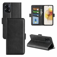 Motorola Moto G73 Hoesje - MobyDefend Luxe Wallet Book Case (Sluiting Zijkant) - Zwart