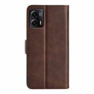 Motorola Moto G73 Hoesje - MobyDefend Luxe Wallet Book Case (Sluiting Zijkant) - Bruin