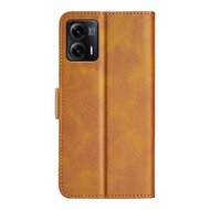 Motorola Moto G73 Hoesje - MobyDefend Luxe Wallet Book Case (Sluiting Zijkant) - Lichtbruin