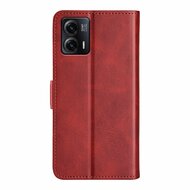 Motorola Moto G73 Hoesje - MobyDefend Luxe Wallet Book Case (Sluiting Zijkant) - Rood