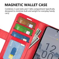 Motorola Moto G73 Hoesje - MobyDefend Wallet Book Case (Sluiting Achterkant) - Rood