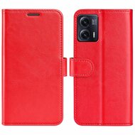 Motorola Moto G73 Hoesje - MobyDefend Wallet Book Case (Sluiting Achterkant) - Rood